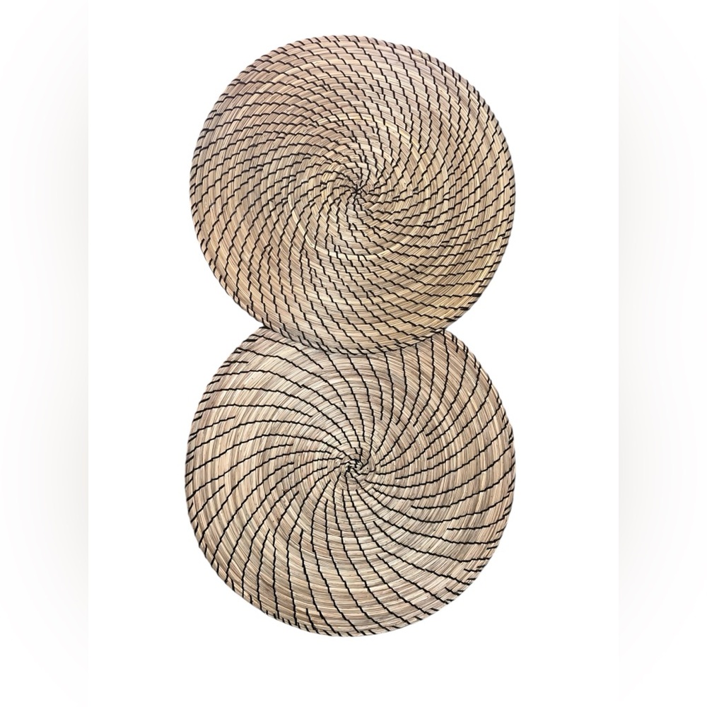 IKEA 2 Large  Round 14” Woven Seagrass Place‎ settings